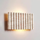 Rectangle Grille Travertine Wall Lamp