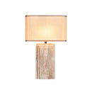 Rectangular Arco Travertine Table Lamp
