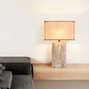 Rectangular Arco Travertine Table Lamp