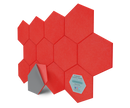 Hexagon Polyester Acoustic Panels - 12 Pack | Eco-Friendly Sound Absorption | Easy Peel & Stick Installation