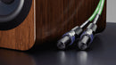 Speakon to Speakon Cables (2 Pack) by FAT TOAD - 25ft Professional DJ Pro Audio Green Speaker PA Cord w/ Twist Lock Connector - 12 AWG Wire for Studio