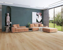 SPC Vinyl Rigid Core 9" Width 60" RL, 8mm Thick, 2mm IXPE Renegade Tan Paragon Floors - Mazzia Collection Product shoot Hall view 