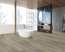 SPC Vinyl Rigid Core 7" Width 60" RL, 8mm Thick, 2mm IXPE Repose Stone, Galea Floors - Mazzia Collection bath view