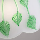 Retro Round Leaf Glass Pendant Lamp