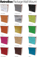 RetroBox Locking Small Package Wall Mounted Mailbox in Coco Nut