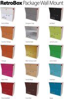 RetroBox Locking Small Package Wall Mounted Mailbox in TEXTURED GRAY METALLIC