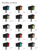The Original Retrobox in JET BLACK - Modern Mailbox