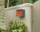 RetroBox Locking Wall Mount Mailbox in TEXTURED GRAY METALLIC