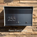 RetroBox Locking Wall Mount Mailbox in TEXTURED GRAY METALLIC
