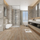 SPC Vinyl Rigid Core 7" Width 60" RL, 6mm Thick, 1.5mm IXPE Revered Ecru, Amare Floors - Mazzia Collection bath view 2