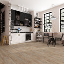 SPC Vinyl Rigid Core 7" Width 60" RL, 6mm Thick, 1.5mm IXPE Revered Ecru, Amare Floors - Mazzia Collection cafe view 2