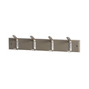 Riedel 18'' Wide 4 - Hook Wall Mounted Coat Rack in Gray/Satin Nickel