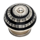 Mascot Hardware Ringed 1-3/5 in. Black Grass Round Cabinet Knob (Pack of 10)