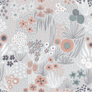 Light Grey Floral Wallpaper