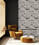 Graphic Flowers and Butterflies Wallpaper