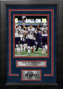 Rob Gronkowski Celebration SB LIII New England Patriots 8x10 Framed Photo with Engraved Autograph