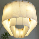 Rectangular Alabaster Round Chandelier