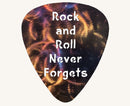 Rock and Roll Never Forgets in Guitar Pick