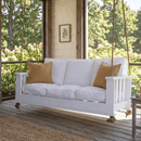 Amish Casual Rockford Daybed Swing Package with Included Cushions, Lounge, Pure White Paint