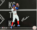 Johan Rojas Double Play Catch Philadelphia Phillies Autographed 16" x 20" Spotlight Baseball Photo