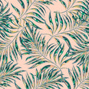 Beige Wallpaper with Palm Leaves