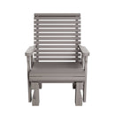 Amish Casual Heavy Duty 600 Lb High Back Roll Back Treated Glider Chair