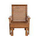 Amish Casual Heavy Duty 600 Lb High Back Roll Back Treated Glider Chair
