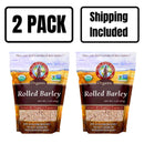 Organic Rolled Barley | Pack of 2 | 1 lb | Non-GMO | Shipping Included | Grain Place Foods