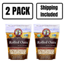 Organic Rolled Oats | Pack of 2 | 1 lb | Non-GMO |  Shipping Included | Grain Place Foods