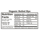 Organic Rolled Rye | 25 lb | Non-GMO | Shipping Included | Grain Place Foods
