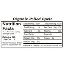 Organic Rolled Spelt | Pack of 6 | 1 lb | Non-GMO | Shipping Included | Grain Place Foods