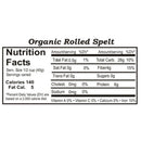 Organic Rolled Spelt | 25 lb | Non-GMO | Shipping Included | Grain Place Foods