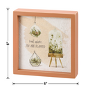 Root Where You Are Planted Inspo Box Sign | Plant Lovers Square Inset Wooden Decor | 6" x 6"