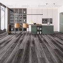 SPC Vinyl Rigid Core 7" Width 60" RL, 6mm Thick, 1.5mm IXPE Rooted Graphite, Veritas Floors - Mazzia Collection kitchen view 3
