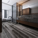 SPC Vinyl Rigid Core 7" Width 60" RL, 6mm Thick, 1.5mm IXPE Rooted Graphite, Veritas Floors - Mazzia Collection bedroom view