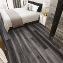 SPC Vinyl Rigid Core 7" Width 60" RL, 6mm Thick, 1.5mm IXPE Rooted Graphite, Veritas Floors - Mazzia Collection bedroom view 2