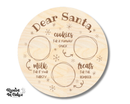 Unfinished Wood Dear Santa Treats Round | Engraved | Rooted in Faith | up to 18" DIY