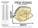 Unfinished Wood 2 Layer Rose Shadowbox Shape | DIY Craft Cutout | up to 46" DIY