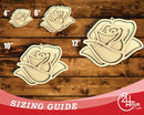 Unfinished Wood 2 Layer Rose Shadowbox Shape | DIY Craft Cutout | up to 46" DIY