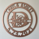Custom Metal Wall Art - Personalized Split Letter Name Sign