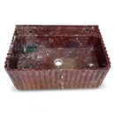 Rosso Levanto Marble Wall-Mount Bathroom Sink Fluted Design 24x16