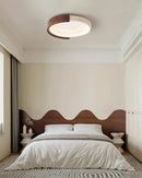 Round Cerqon Halo Travertine Ceiling Lamp