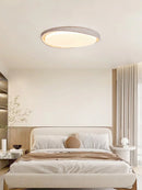 Round Lumen Arc Travertine Ceiling Light