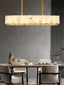 Round Modern Alabaster Chandelier