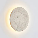 Round Natural Travertine Wall Lamp