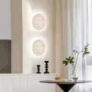 Round Natural Travertine Wall Lamp
