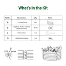 17" Tall x 42" Round Raised Garden Bed, in Ivory