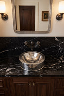 Round Brass Basin Sink - Hammered Gold Sink