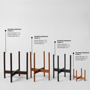 Rounded Hardwood Plant Stand