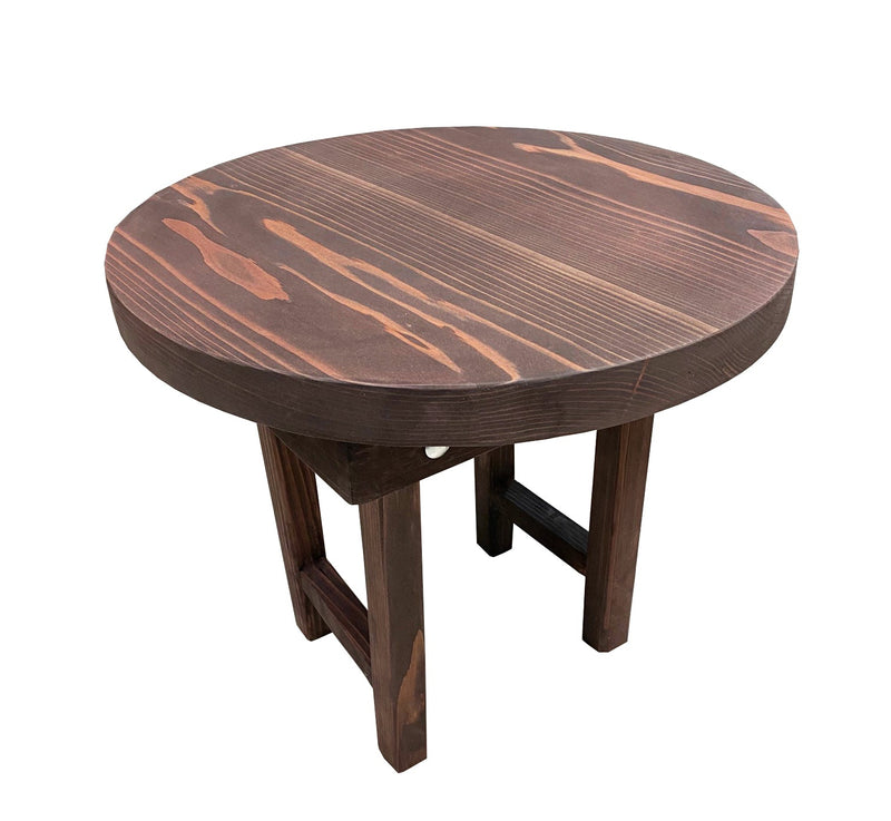 Redwood Round Side Table